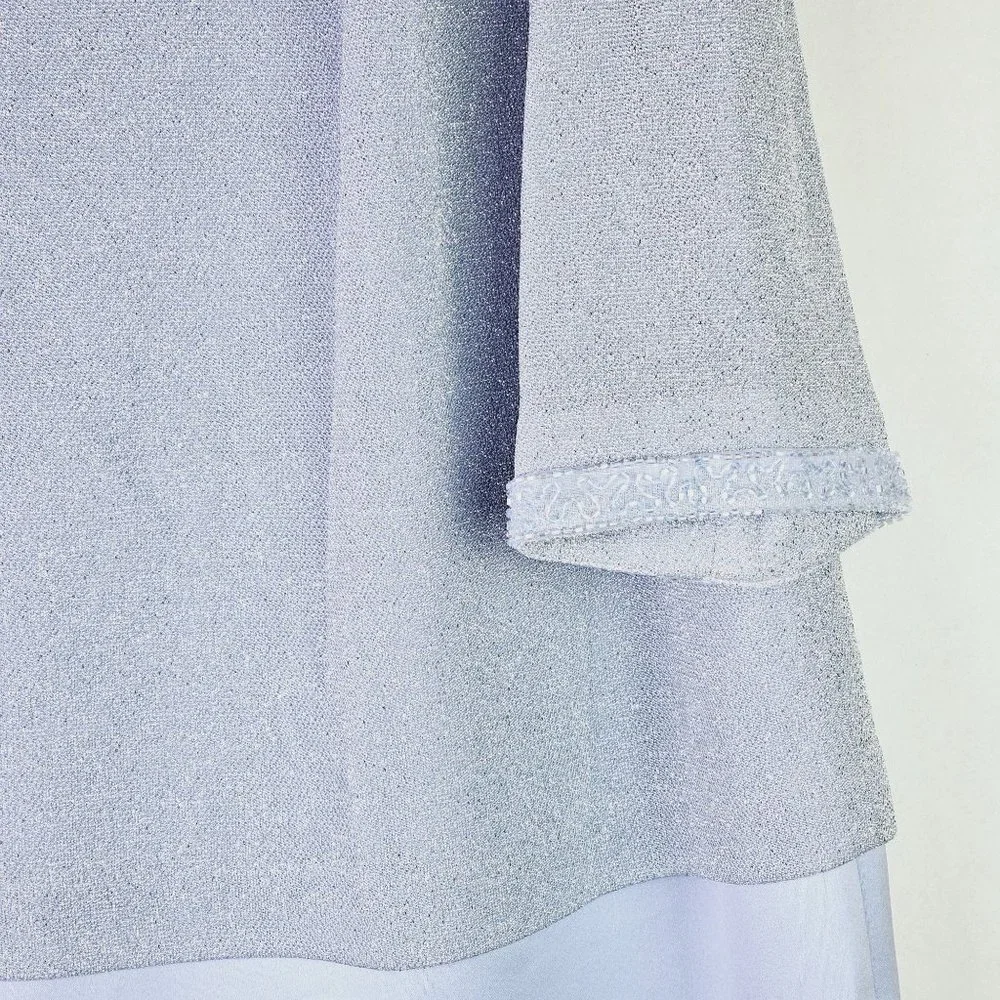 Alex Evenings Women's Petite Periwinkle Mother of the Bride Long Dress Sz 20WP - Picture 4 of 9